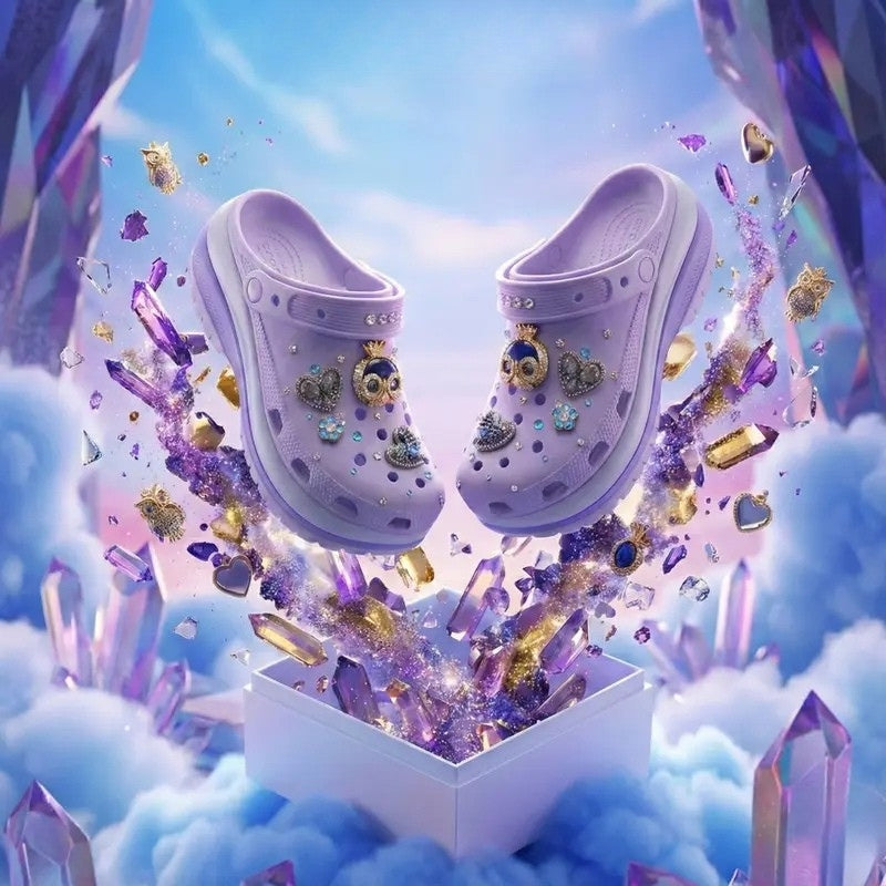 Mega Crystal Lift Clogs (8cm Platform)