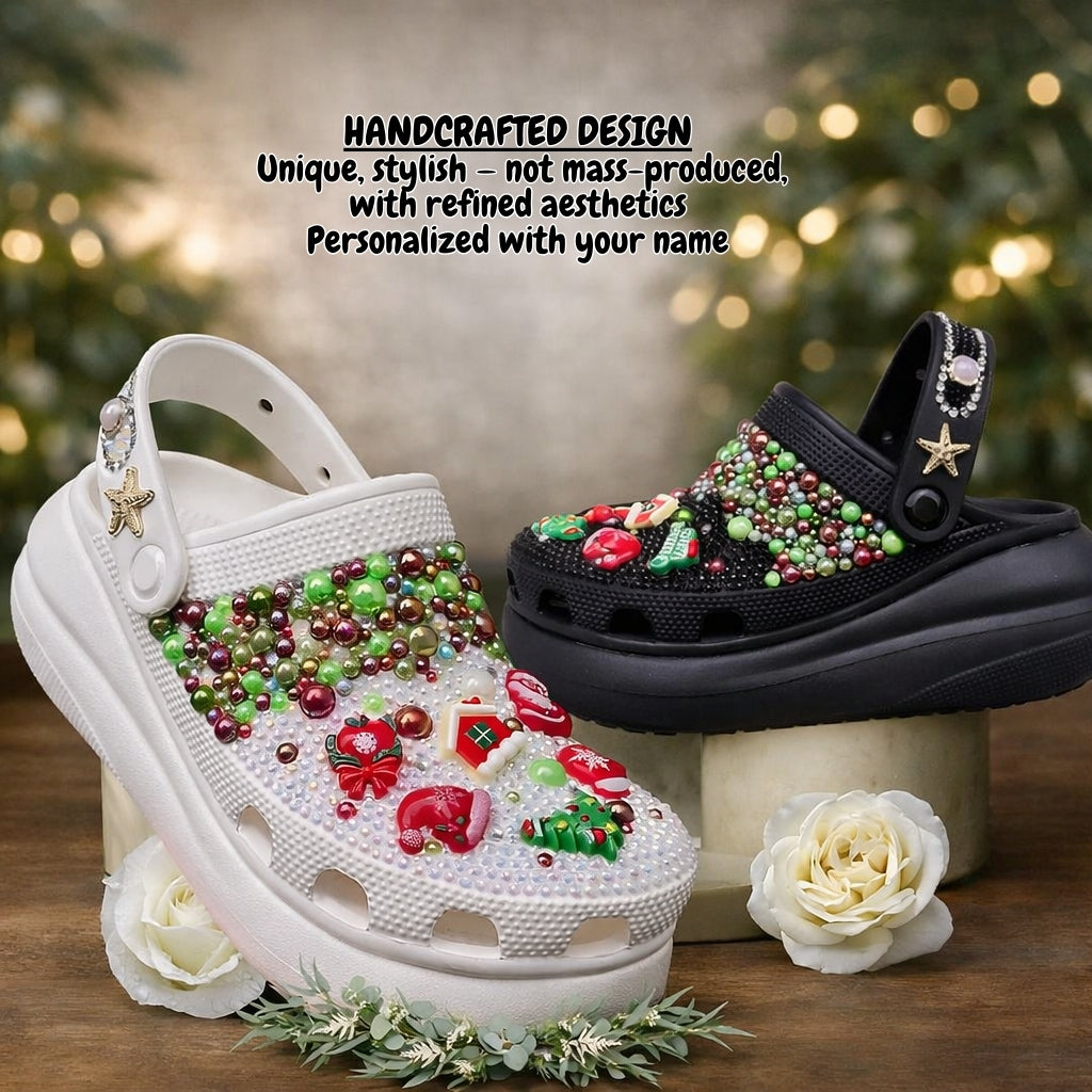 Christmas Joy Sparkle Clogs