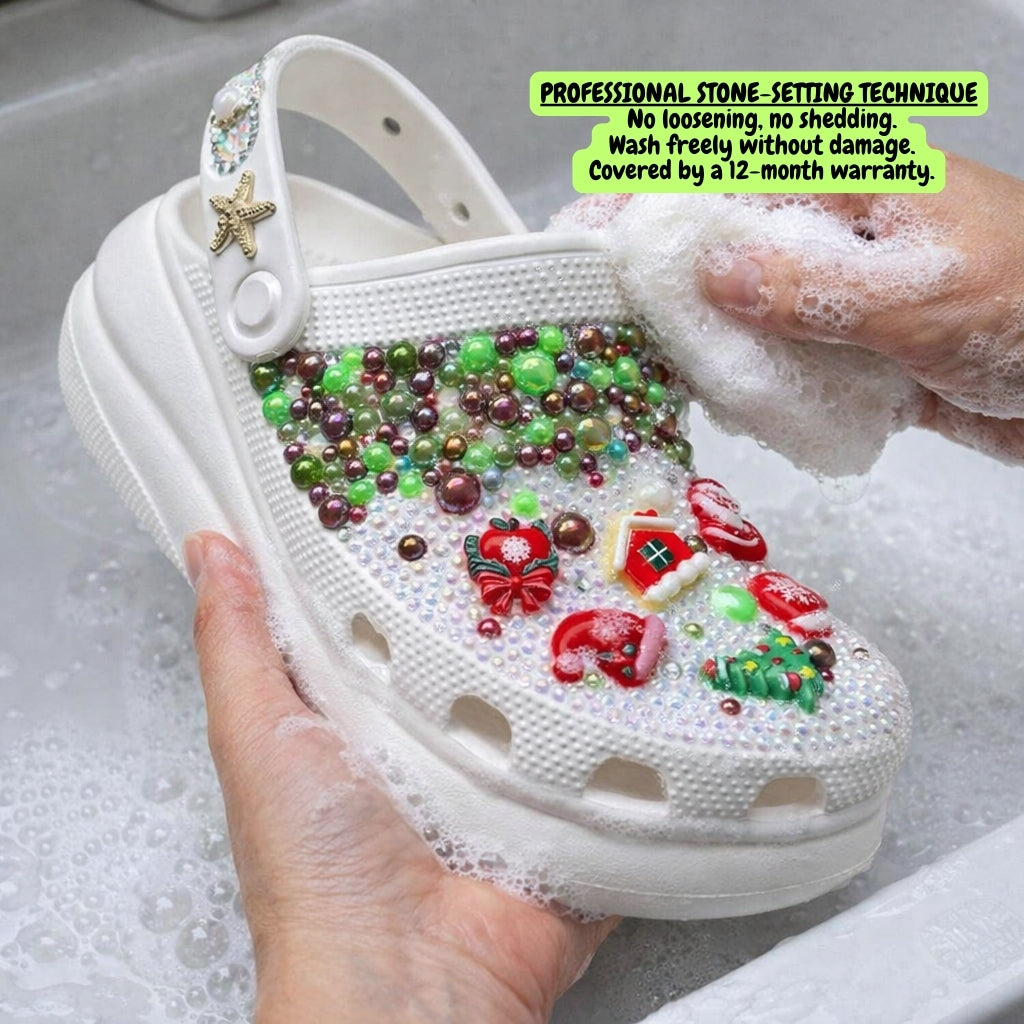 Christmas Joy Sparkle Clogs