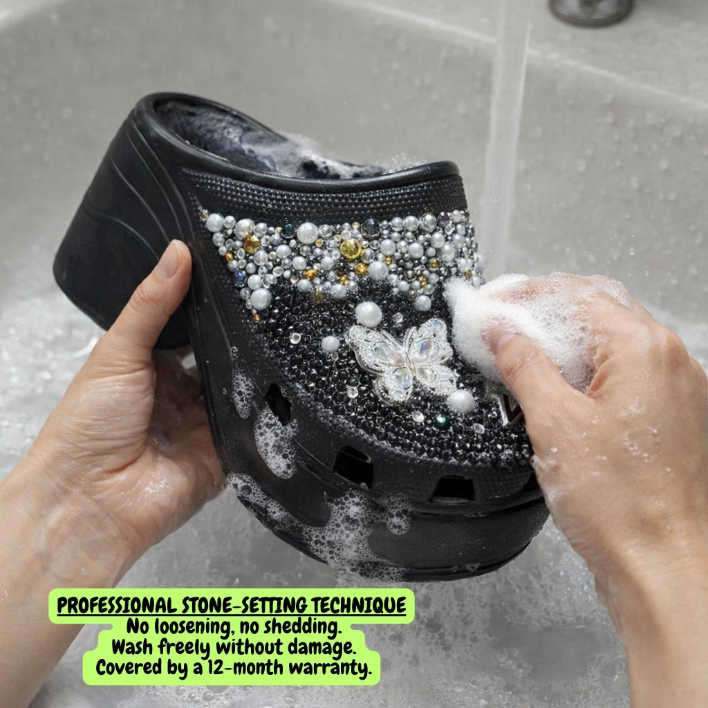Crystal Bloom Clogs