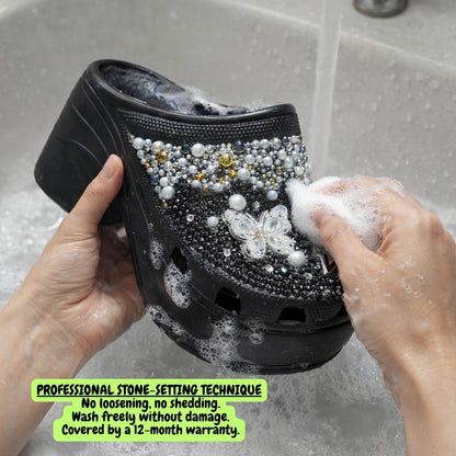 Crystal Bloom Clogs