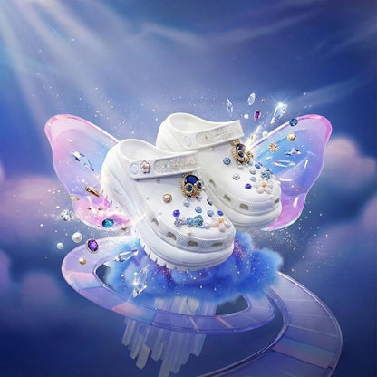 Mega Crystal Lift Clogs (8cm Platform)