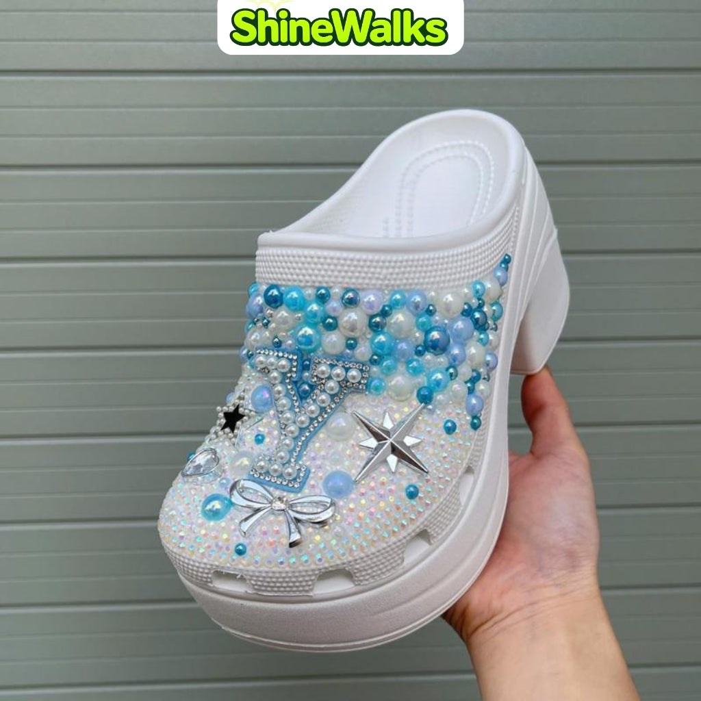 Crystal Wind Initial Clogs (Custome text)