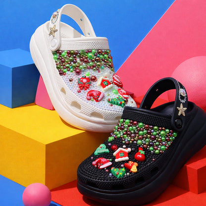 Christmas Joy Sparkle Clogs