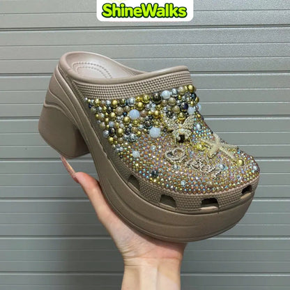 Crystal Bloom Clogs