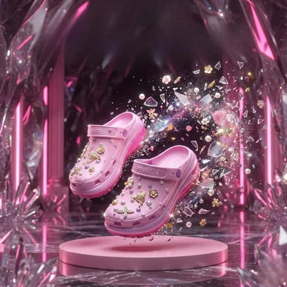Mega Crystal Lift Clogs (8cm Platform)