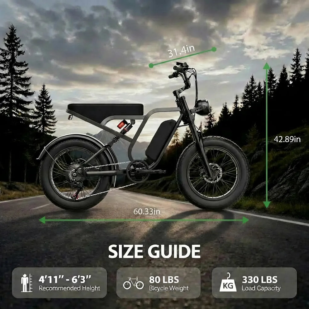 All-Terrain 1500W Peak Motor Electric Bike