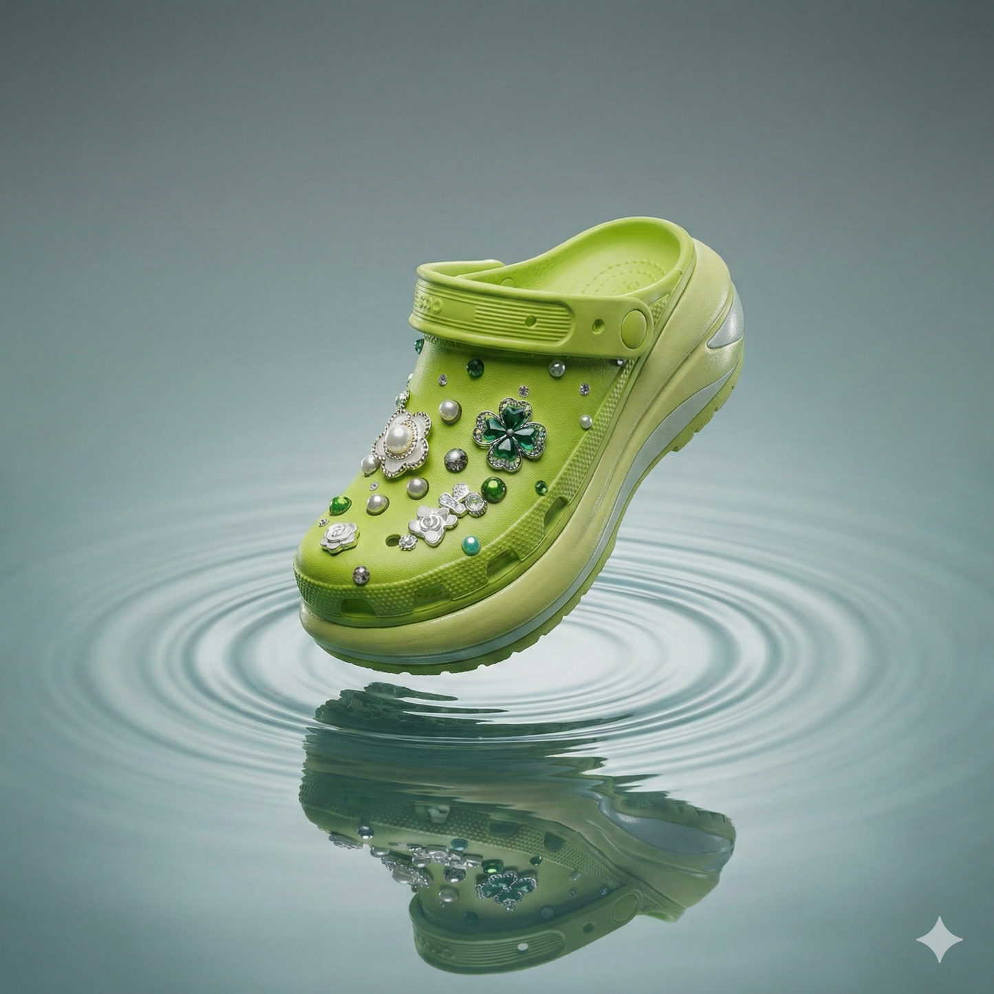 Mega Crystal Lift Clogs (8cm Platform)