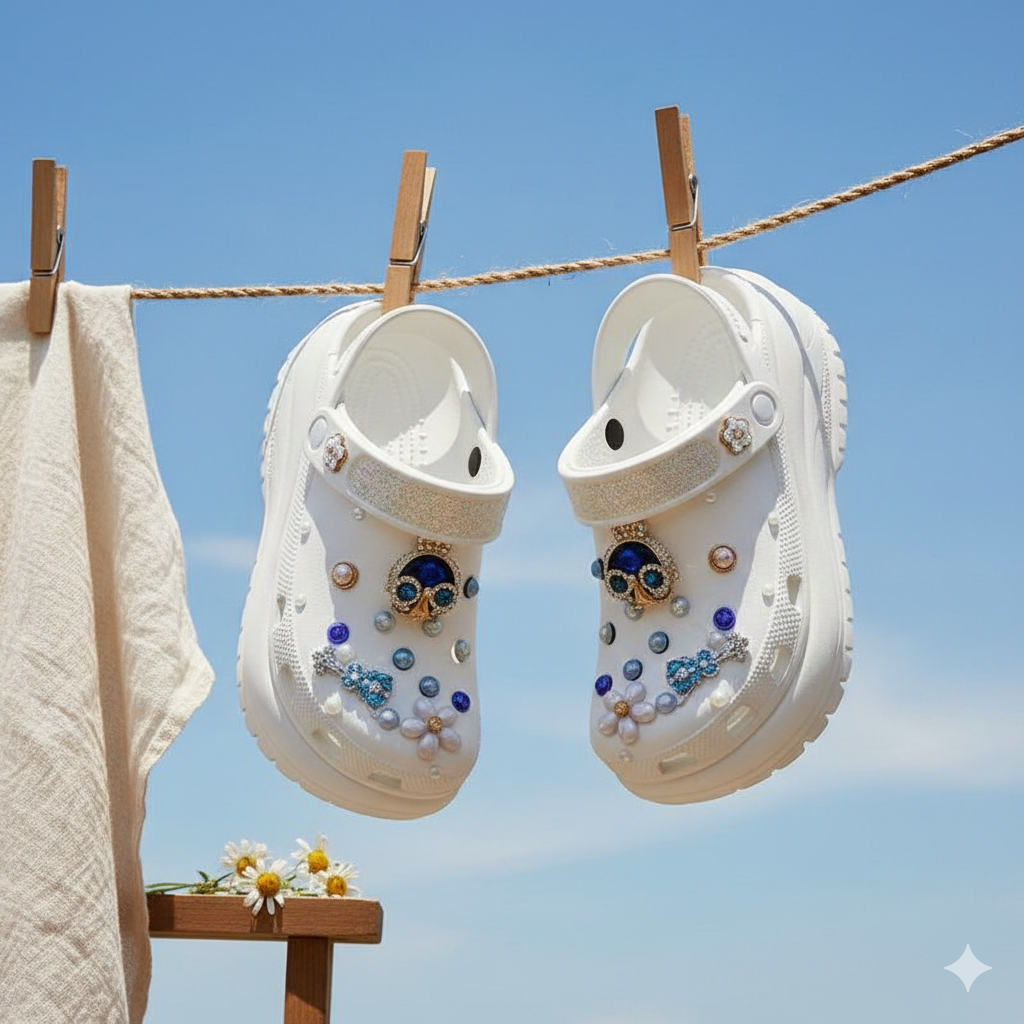 Mega Crystal Lift Clogs (8cm Platform)