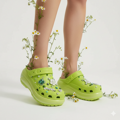 Mega Crystal Lift Clogs (8cm Platform)