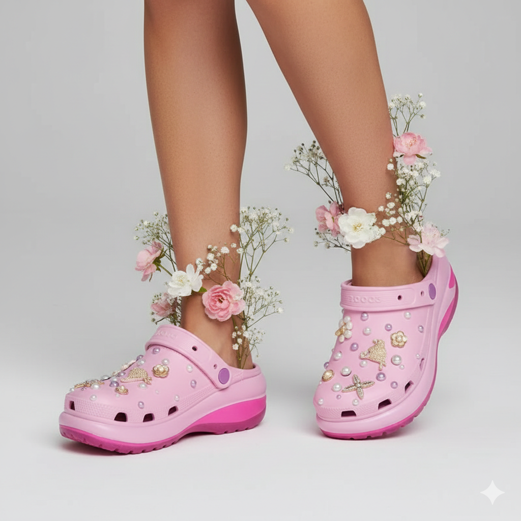 Mega Crystal Lift Clogs (8cm Platform)