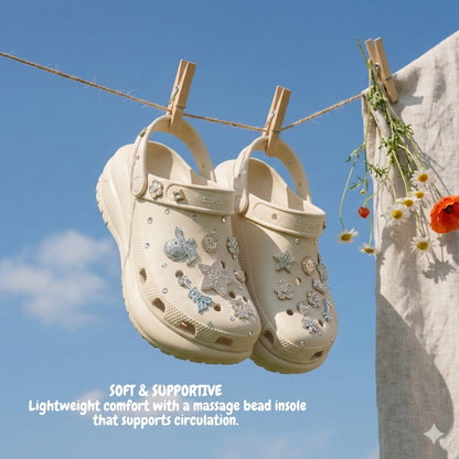 Mega Crystal Lift Clogs (8cm Platform)