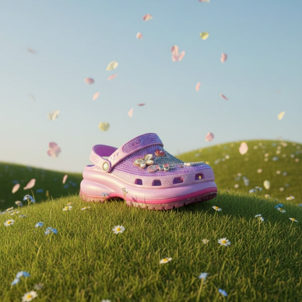 Crystal Heart Clogs